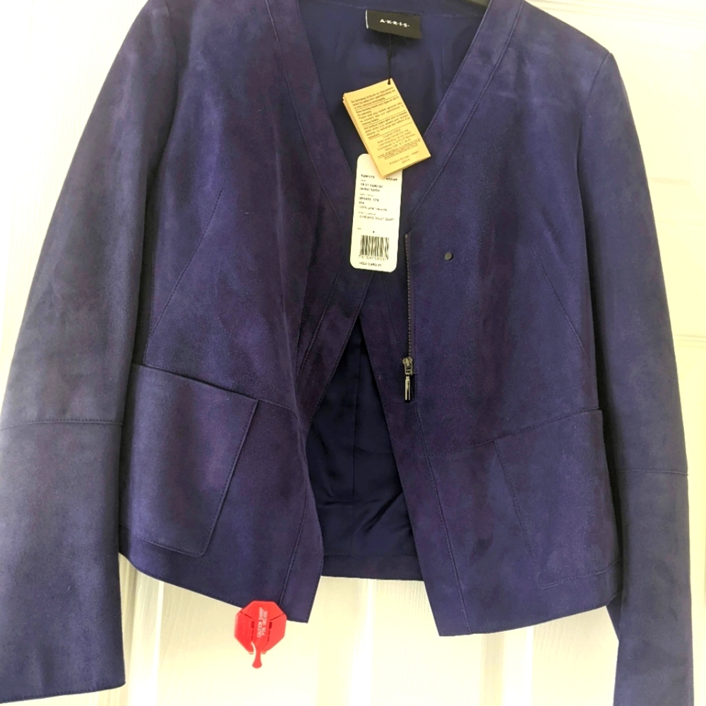 Akris goat suede jacket size 6